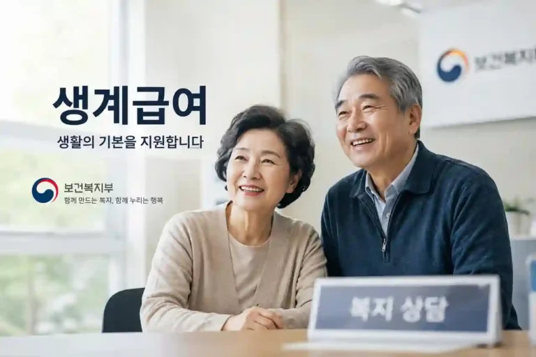 생계급여 조건·금액 총정리