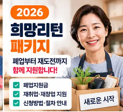 2026 희망리턴패키지 폐업지원 안내