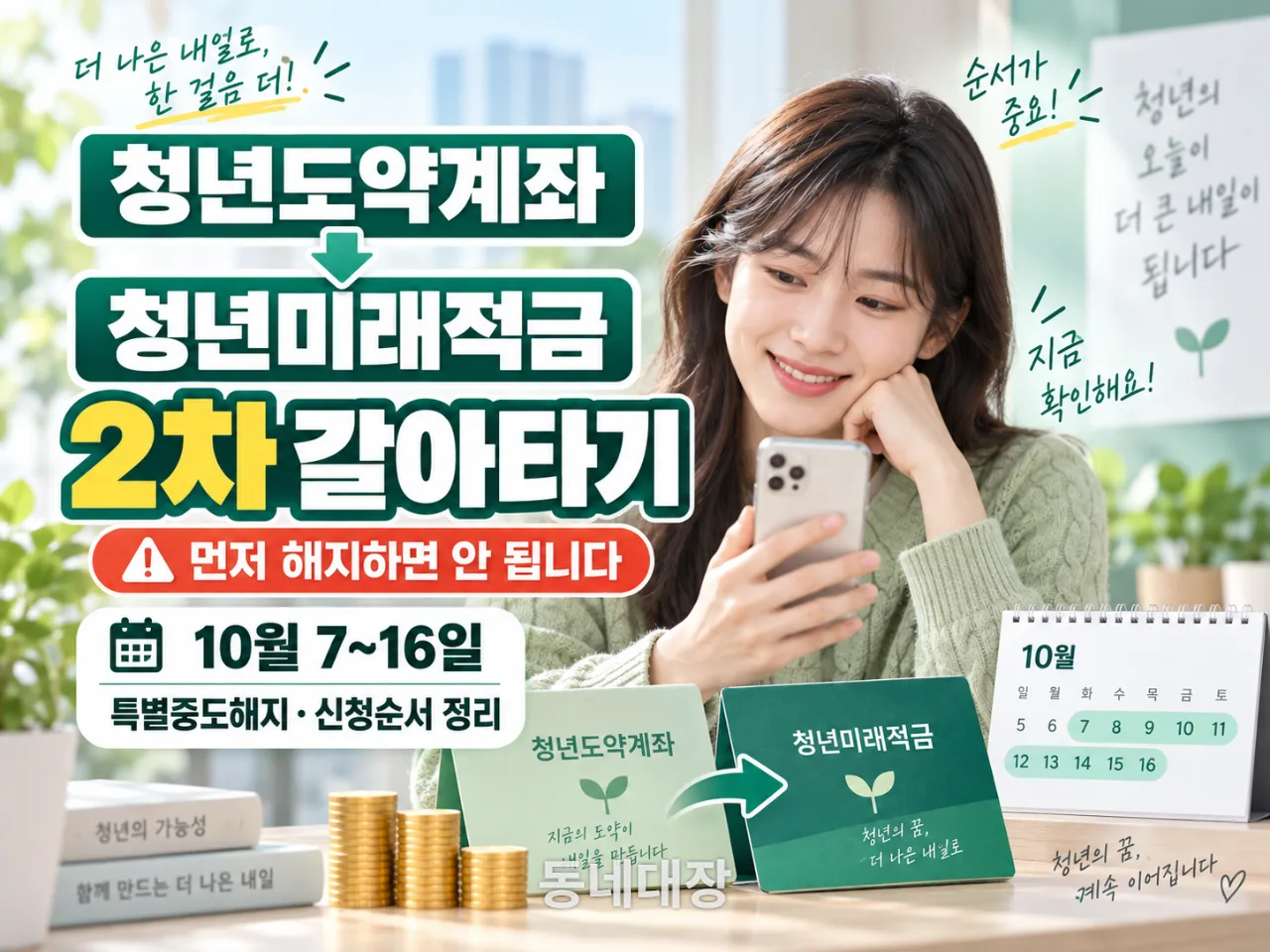 청년도약계좌에서 청년미래적금으로 2차 갈아타기와 특별중도해지 신청순서를 확인하는 청년