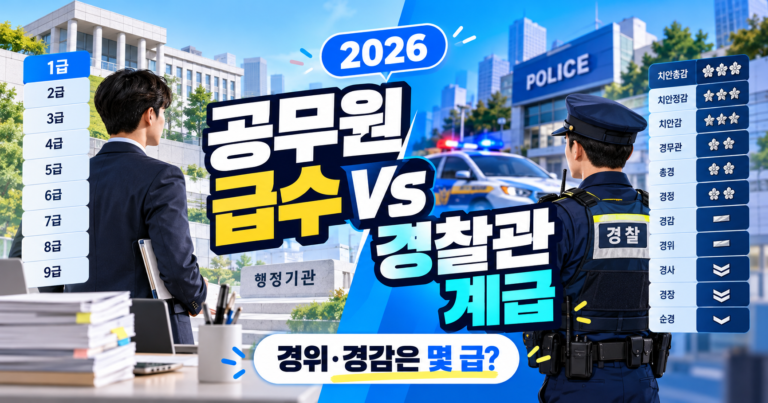 공무원 급수와 경찰관 계급 비교, 경위·경감 6급 상당 및 총경·경찰서장 계급 안내