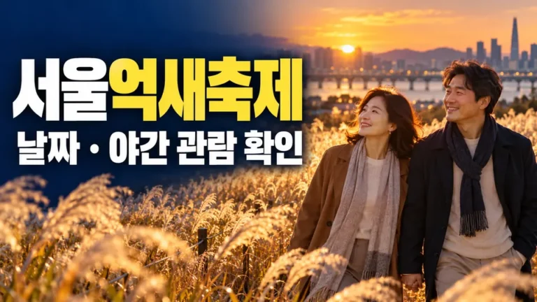 서울억새축제 — 날짜·야간 관람 확인 (AI 생성 실사형 설명용 이미지)