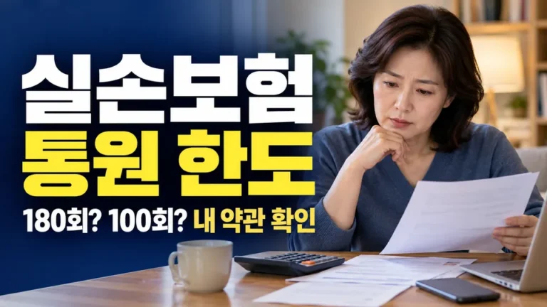 실손보험 통원 180회·100회, 내 계약은 어떤 한도를 적용할까?