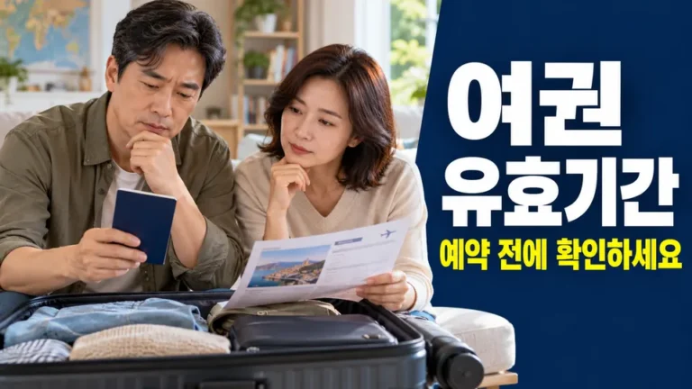 여권 유효기간 주제 대표 썸네일 (AI 생성 실사형 설명용 이미지)