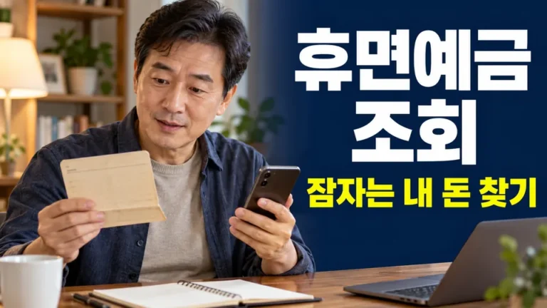 휴면예금 조회, 오래된 통장 속 돈은 어디서 찾을까요?